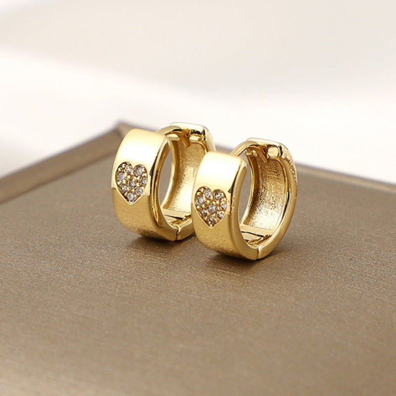 Heart Studded CZ Earrings - Perfect Gift for Any Occasion