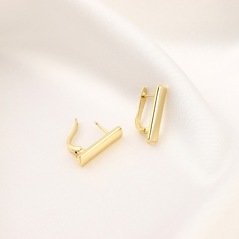 Geometric Glossy Earrings Creative Personality Banquet Party Jewelry