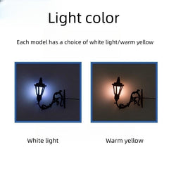 DIY Dollhouse Wall Light LED Street Lights Outdoor Building Sand Table Model