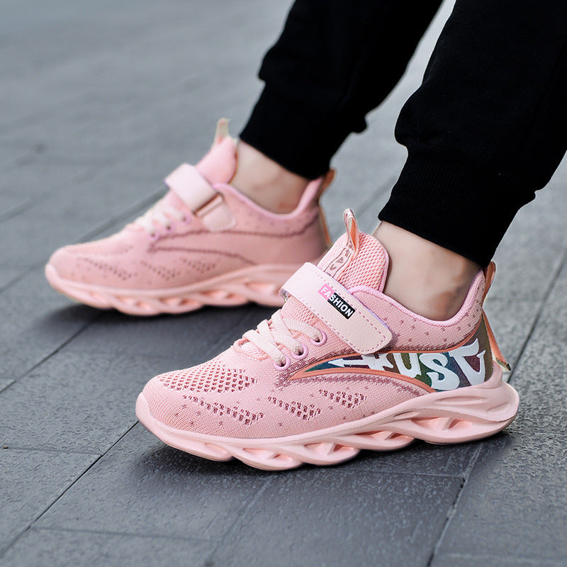 Breathable Woven Sneakers For Girls Teens Lightweight Anti Slip Low Top Sneakers
