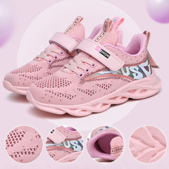 Breathable Woven Sneakers For Girls Teens Lightweight Anti Slip Low Top Sneakers