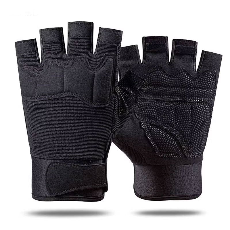 Men's Tactical Half Finger Gloves for Fitness Cycling Training