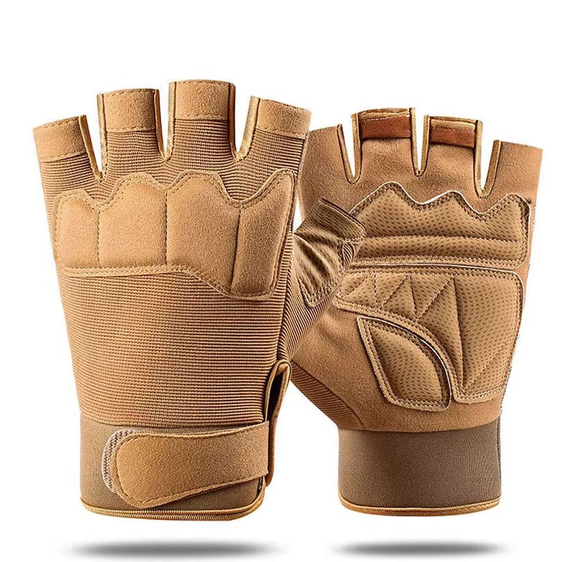 Men's Tactical Half Finger Gloves for Fitness Cycling Training