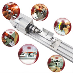 Mini Wood Lathe Machine DIY Woodworking Buddha Pearl Lathe