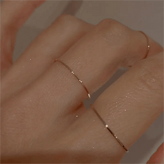 Minimalist Titanium Steel Ring for Girls