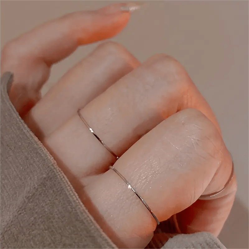 Minimalist Titanium Steel Ring for Girls