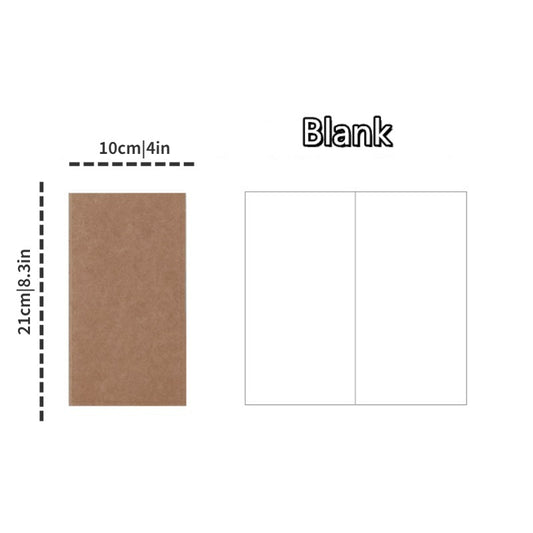 Notebook Journal Refill Inserts Blank Dot Dotted Paper 8.25x4.25 - 1pc/2pcs