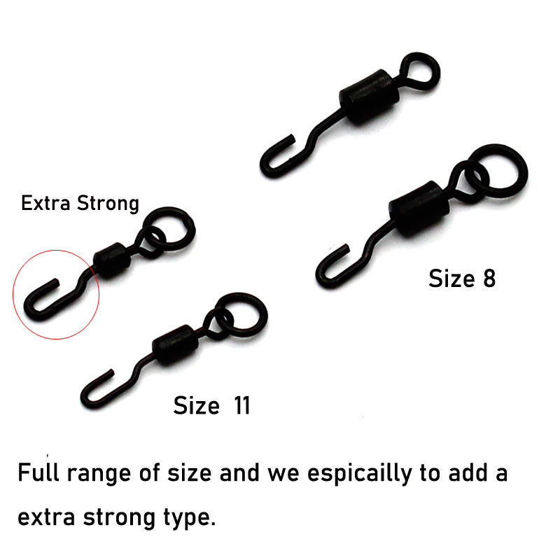 8 Shaped Spinner Swivel Ring Fishing Line Hook Connector 15-30pcs