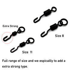 8 Shaped Spinner Swivel Ring Fishing Line Hook Connector 15-30pcs