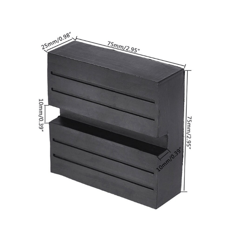 Car Jack Rubber Pads Lift Jack Stand Pad Floor Slotted Car Jack Rubber Pad