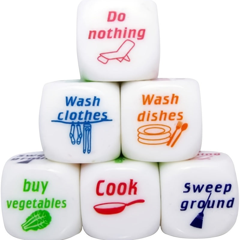 Housework Distribution Dice Game Family Holiday Accessory