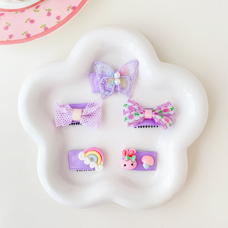 10pcs Girls Flowers Fruits Hair Clips Headwear Hairpin Summer Hairpin For Kids