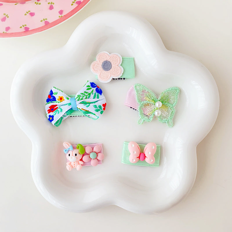 10pcs Girls Flowers Fruits Hair Clips Headwear Hairpin Summer Hairpin For Kids
