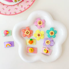 10pcs Girls Flowers Fruits Hair Clips Headwear Hairpin Summer Hairpin For Kids