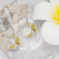 Sunflower And Moon Earrings For Kids - Birthday & Christmas Gift