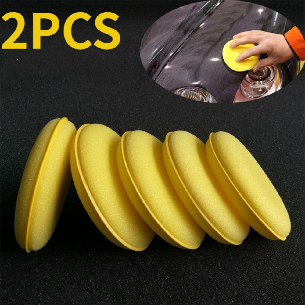 2pcs Circular Edge Car Waxing Sponge for Nano Waxing