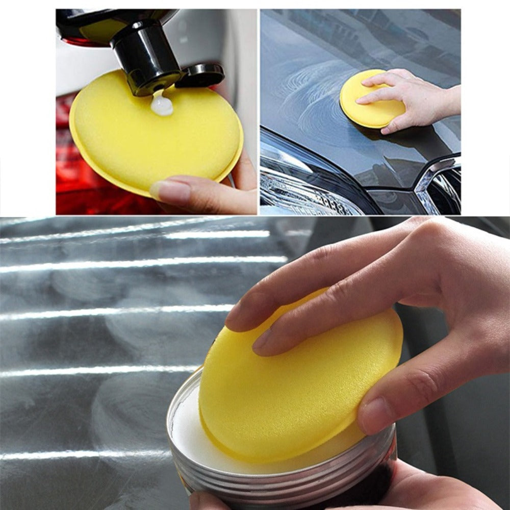2pcs Circular Edge Car Waxing Sponge for Nano Waxing