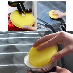 2pcs Circular Edge Car Waxing Sponge for Nano Waxing