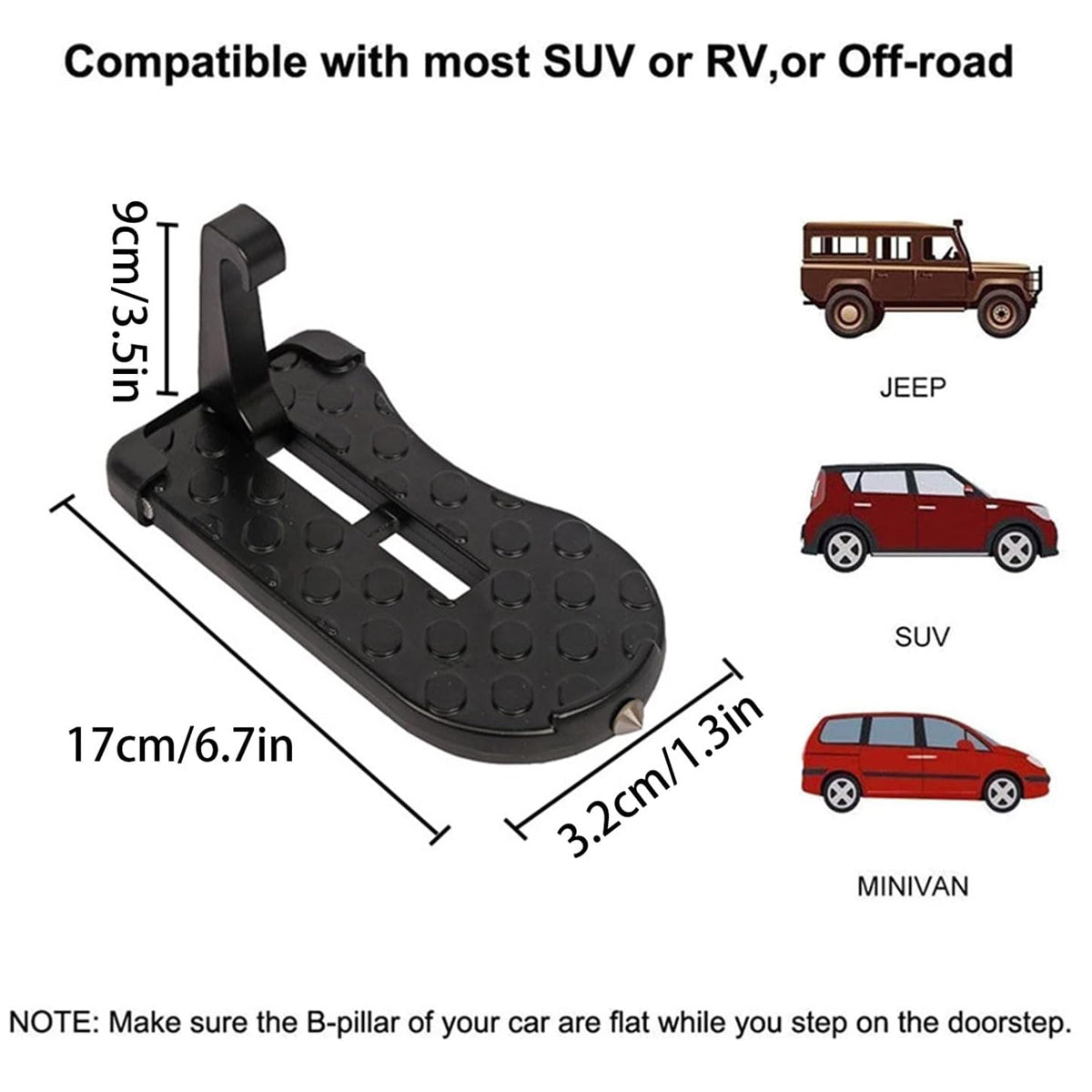 Car Roof Rack Steps Car Door Step Foldable Door Hook Step Pedal