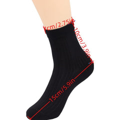 3Pairs Casual Breathable Mid calf Socks with Cushioning