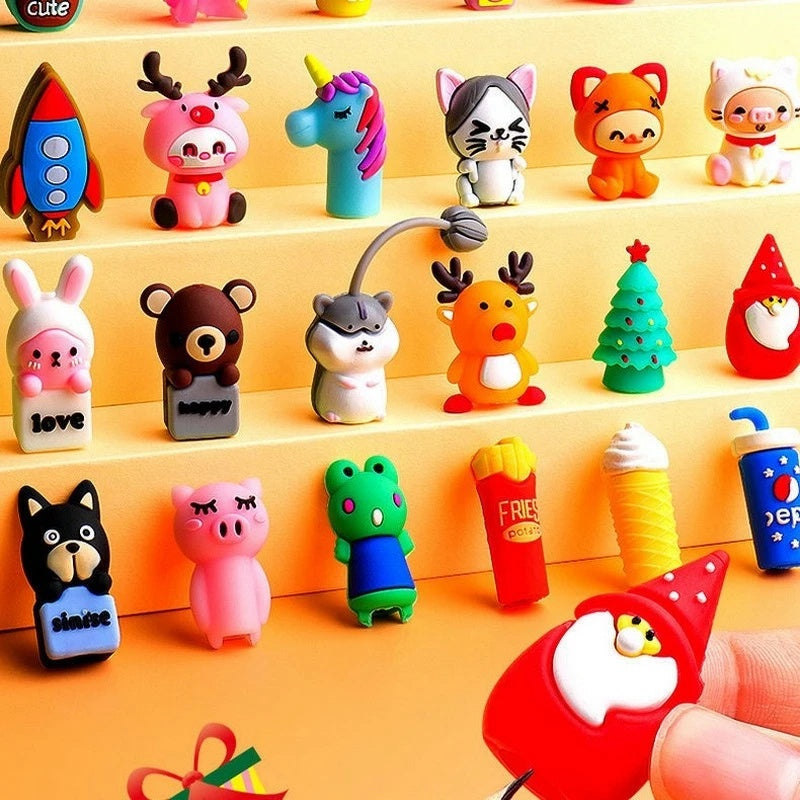 Cartoon Silicone Mini Nibs Pen Cap Pen Case 3D Fruit Animal Pencil Gel Pen Acces