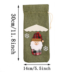 Santa Claus Wine Bottle Cover Christmas Decor