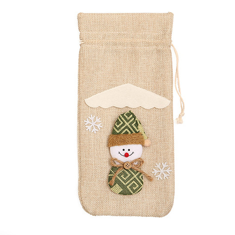 Santa Claus Wine Bottle Cover Christmas Decor