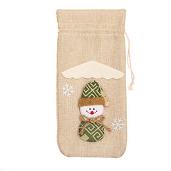 Santa Claus Wine Bottle Cover Christmas Decor