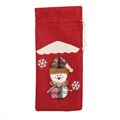 Santa Claus Wine Bottle Cover Christmas Decor