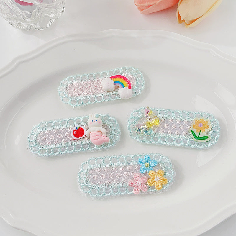 Children Cartoon Bear Rabbits Duck Broken Hair Patch Soft Headwear