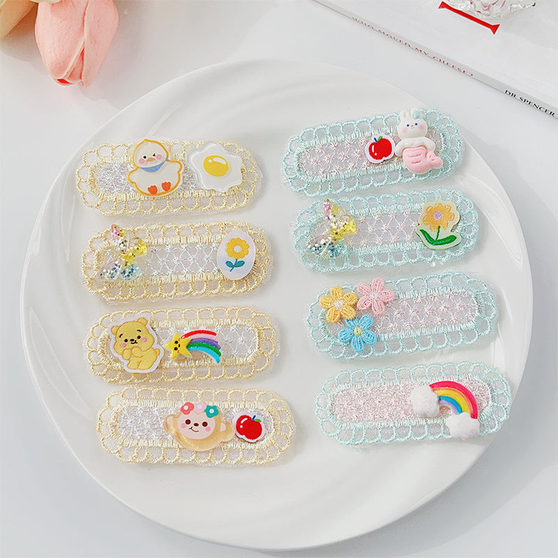 Children Cartoon Bear Rabbits Duck Broken Hair Patch Soft Headwear