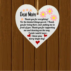 Wooden Hanging Sign Birthday Gift For Mom Love Sign Decorative Door Sign