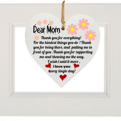 Wooden Hanging Sign Birthday Gift For Mom Love Sign Decorative Door Sign