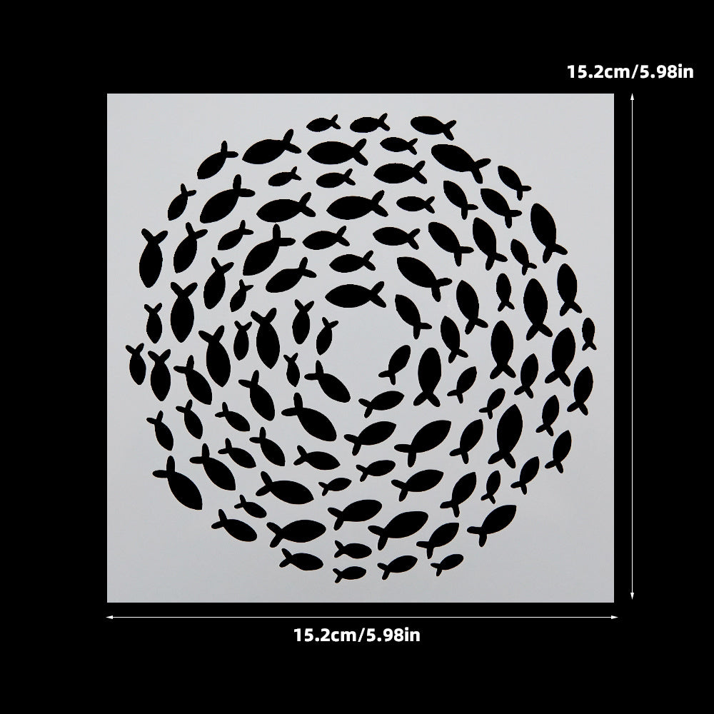 1pc Fish Stencils - DIY Scrapbooking Embossing Background Stencils
