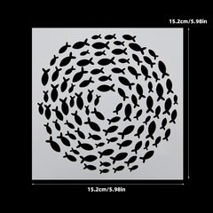 1pc Fish Stencils - DIY Scrapbooking Embossing Background Stencils