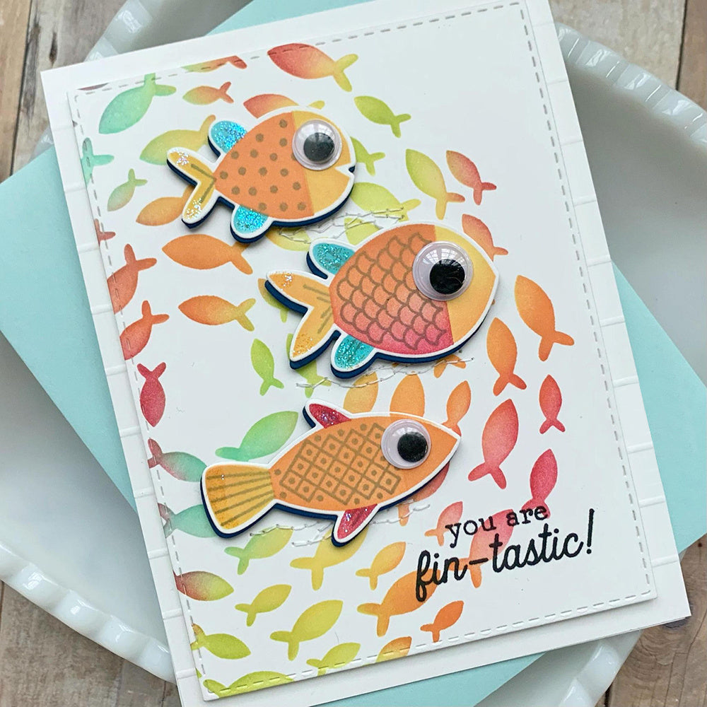 1pc Fish Stencils - DIY Scrapbooking Embossing Background Stencils