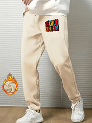 Men's Built Different Print Sweatpants Casual Stretch Joggers