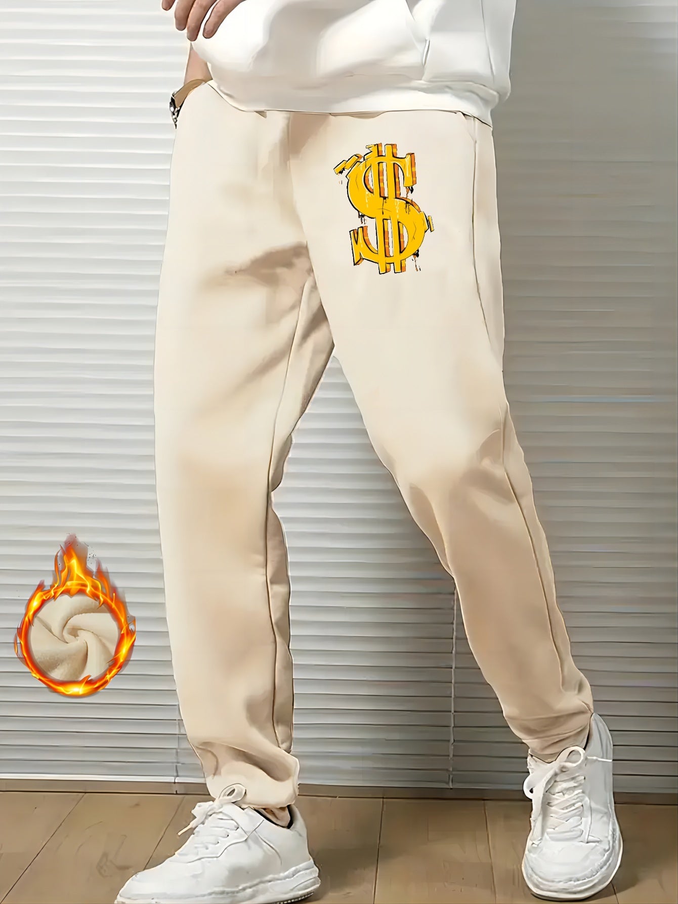 Men's Dollar Graphic Sweatpants Casual Joggers For Fall Winter
