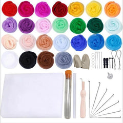 25 Colors Wool Felt DIY Needle Felt Kit