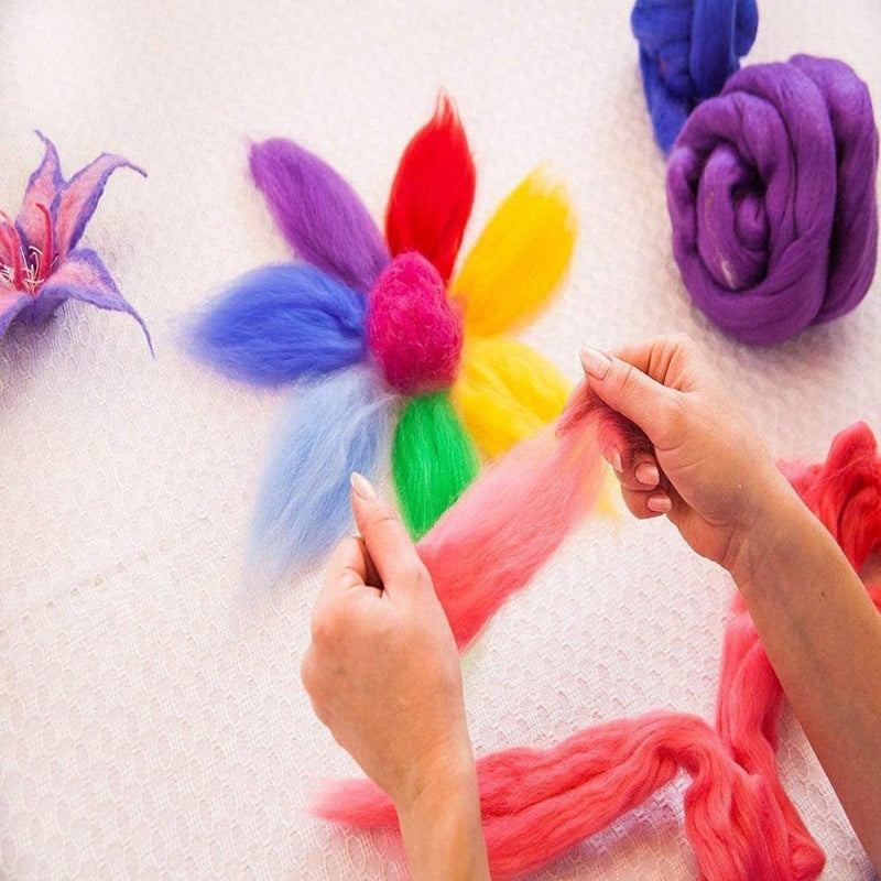 25 Colors Wool Felt DIY Needle Felt Kit