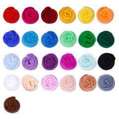 25 Colors Wool Felt DIY Needle Felt Kit