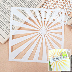 Rays Of Light Background Decoration Stencils Reusable Templates DIY Scrapbooking