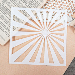 Rays Of Light Background Decoration Stencils Reusable Templates DIY Scrapbooking