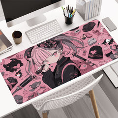 Halloween Anime Girl Mousepad HD Keyboard Pad Anti Slip Office Mouse Pad