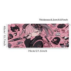 Halloween Anime Girl Mousepad HD Keyboard Pad Anti Slip Office Mouse Pad