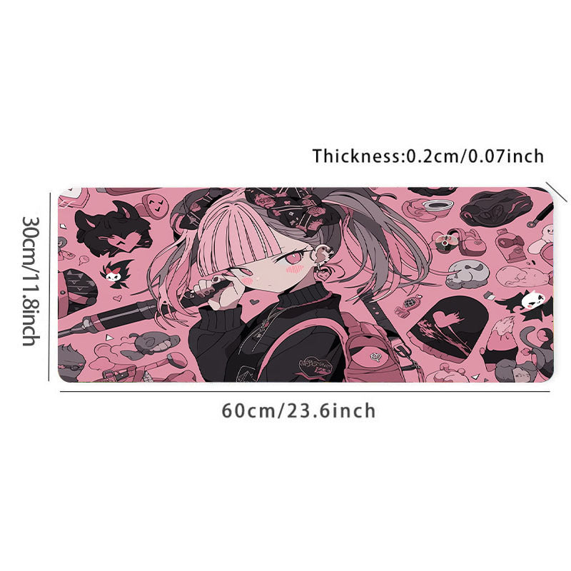 Halloween Anime Girl Mousepad HD Keyboard Pad Anti Slip Office Mouse Pad