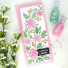 Floral Background Stencils for DIY Scrapbooking Decoration