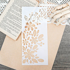 Floral Background Stencils for DIY Scrapbooking Decoration