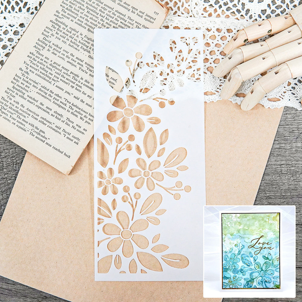 Floral Background Stencils for DIY Scrapbooking Decoration
