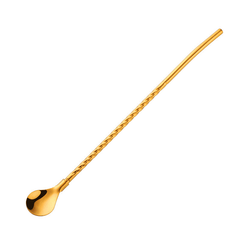 Stainless Steel Straw Spoon Coffee Scoop Long Handle Stirring Spoon